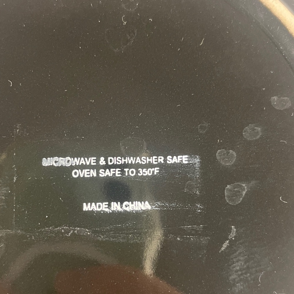 YUM! Black Ceramic Soup Bowl with Handles 7 1/2” L X 3” H NWOT - Picture 5 of 6